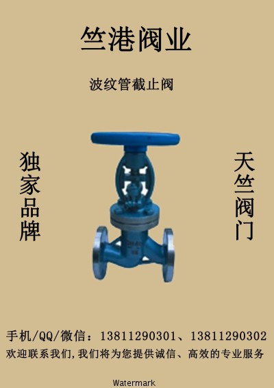 波纹管截止阀